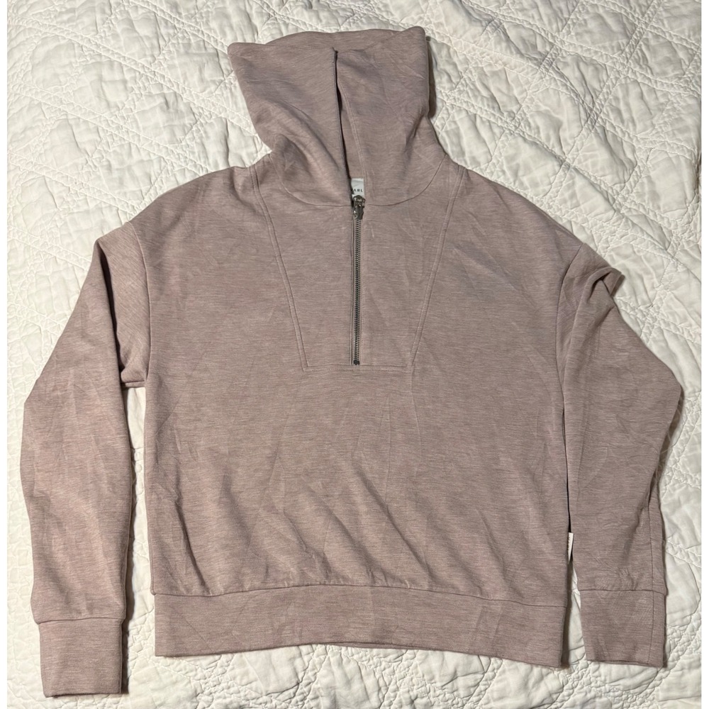 Varley Yates Half Zip Sweat DoubleSoft Pullover Mauve XS VAR01657